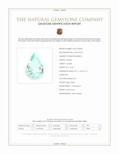 29.56 Ct. Bluish Green Apatite from South Africa Scan Report