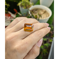 12.69 Ct. Yellowish Orange Citrine from Brazil Life Style