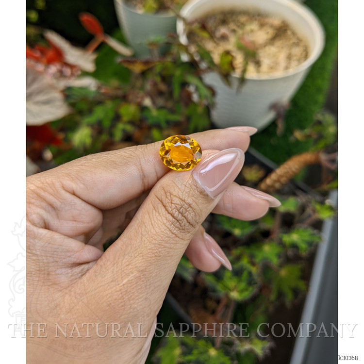 5.35 Ct. Orangish Yellow Citrine from Brazil