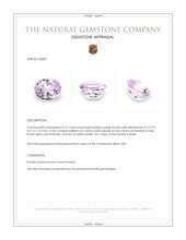 6.21 Ct. Kunzite from Brazil Appraisal