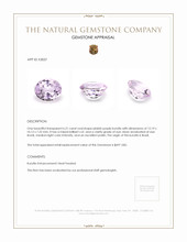 6.21 Ct. Kunzite from Brazil Appraisal