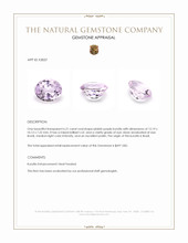6.21 Ct. Kunzite from Brazil Appraisal