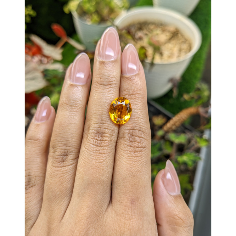 4.87 Ct. Orangish Yellow Citrine from Brazil