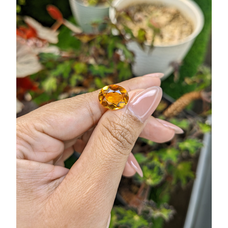 4.87 Ct. Orangish Yellow Citrine from Brazil