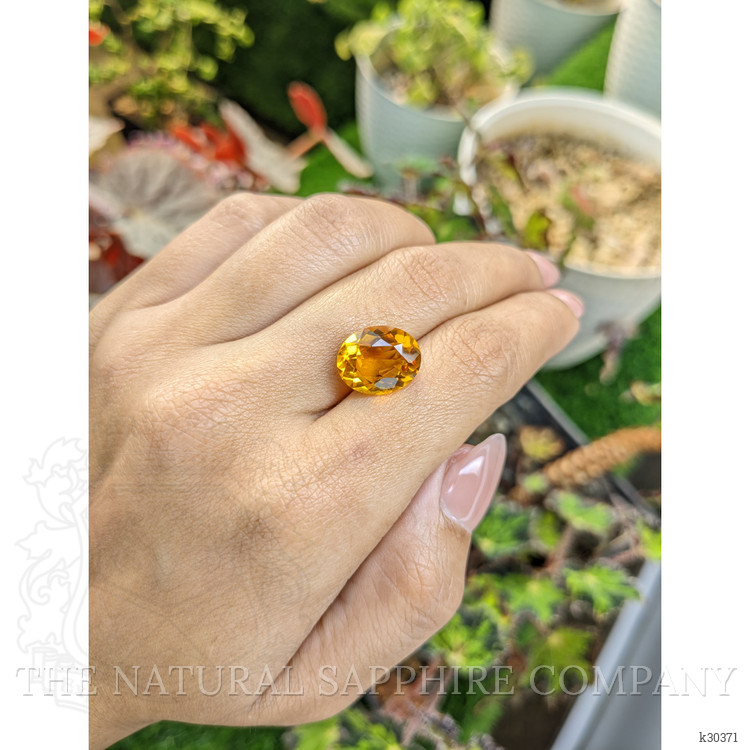 5.56 Ct. Orangish Yellow Citrine from Brazil