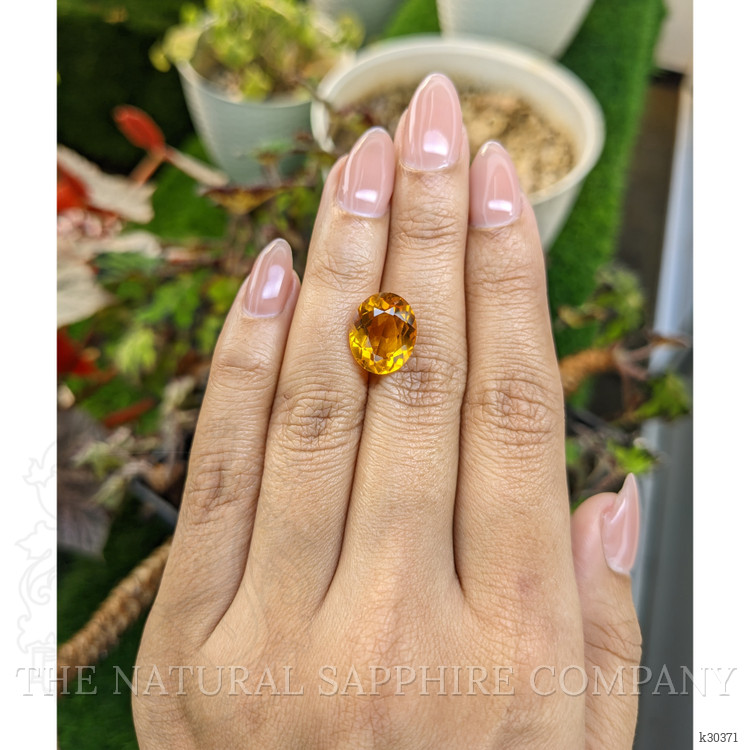 5.56 Ct. Orangish Yellow Citrine from Brazil