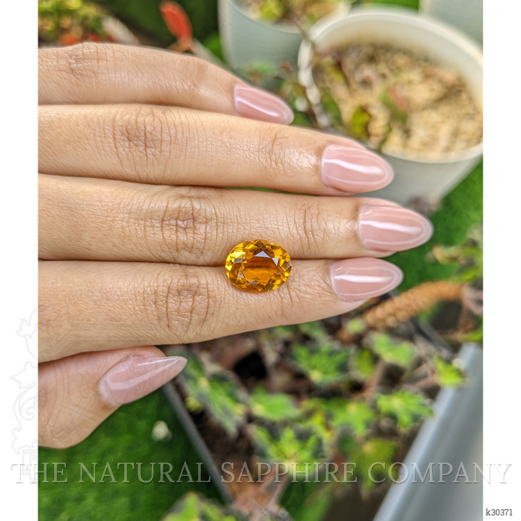 5.56 Ct. Orangish Yellow Citrine from Brazil