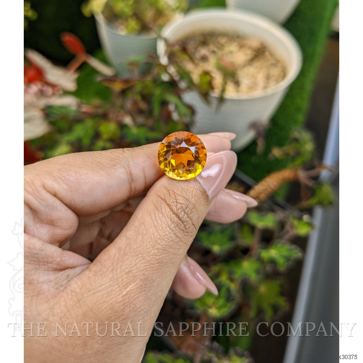 10.90 Ct. Orange Citrine from Brazil