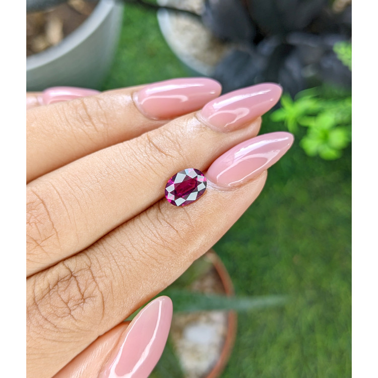 1.57 Ct. Purplish Pink Garnet from Tanzania