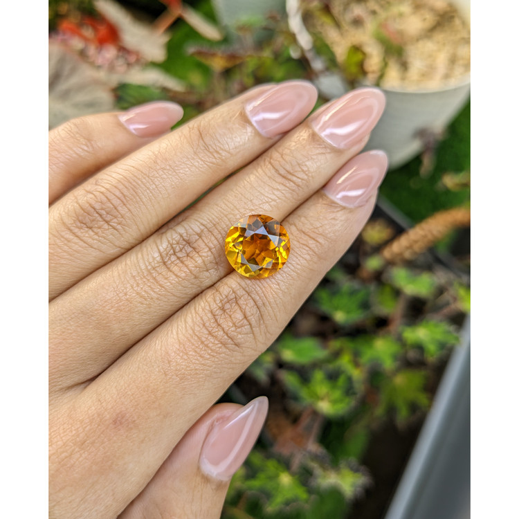 6.87 Ct. Yellowish Orange Citrine from Brazil