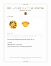 5.82 Ct. Yellow Citrine from Brazil Appraisal