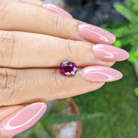 1.89 Ct. Pinkish Purple Garnet from Tanzania Life Style