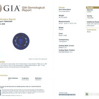 60.03 Ct. Violetish Blue Tanzanite from Tanzania Scan Report