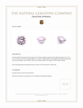 6.68 Ct. Kunzite from Brazil Appraisal