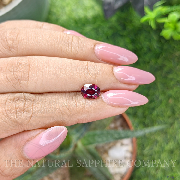 1.68 Ct. Purplish Red Garnet from Tanzania