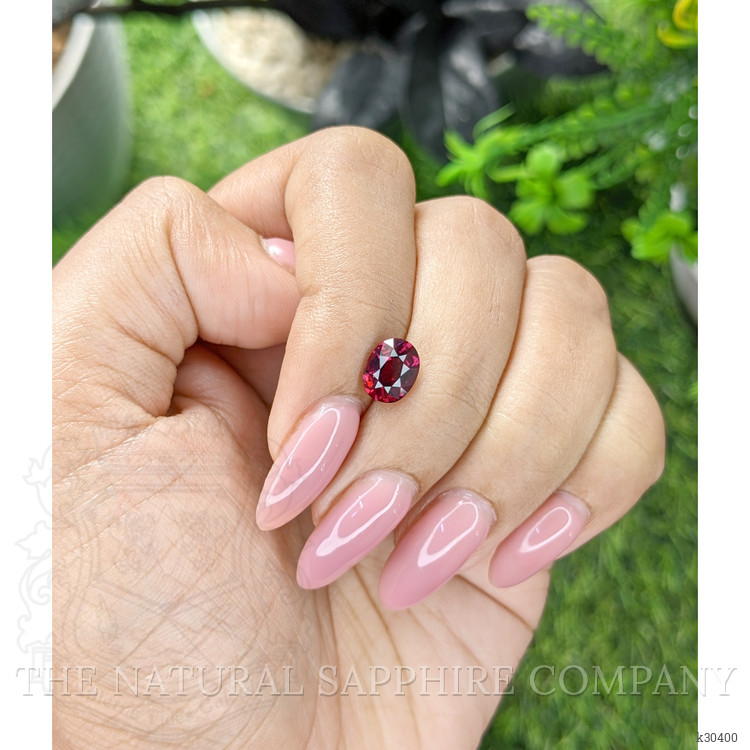 1.68 Ct. Purplish Red Garnet from Tanzania