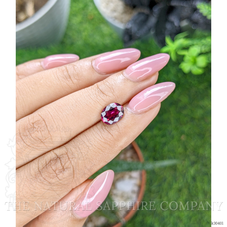 1.98 Ct. Purplish Red Garnet from Tanzania