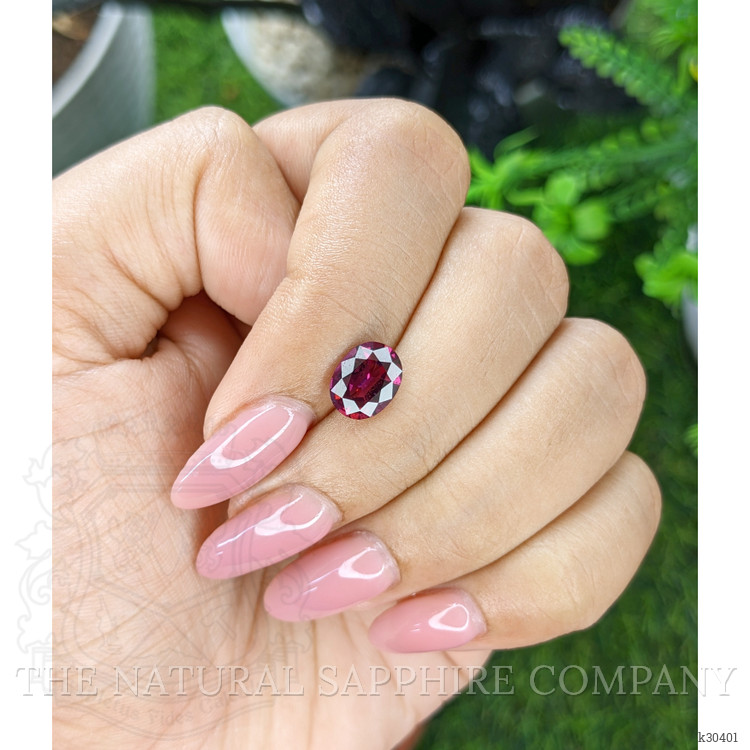 1.98 Ct. Purplish Red Garnet from Tanzania