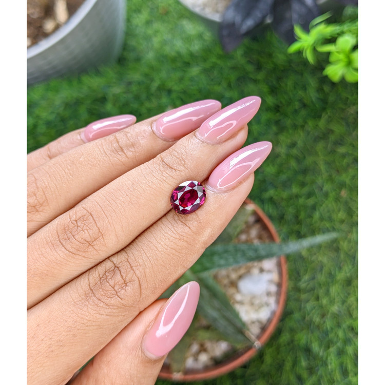 2.52 Ct. Purplish Pink Garnet from Tanzania