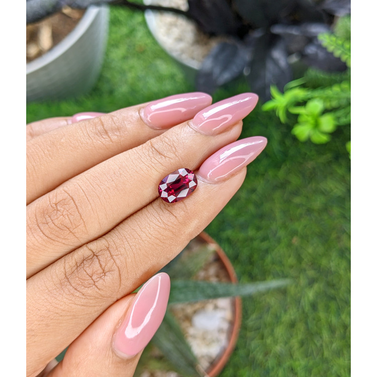 2.85 Ct. Purplish Pink Garnet from Tanzania