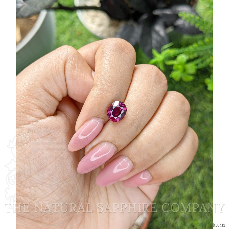 2.46 Ct. Purplish Pink Garnet from Tanzania