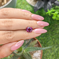 2.46 Ct. Purplish Pink Garnet from Tanzania Life Style