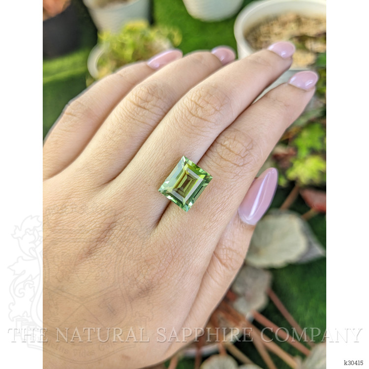 6.71 Ct. Yellowish Green Prasiolite from Brazil