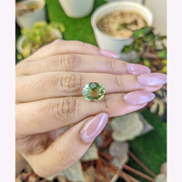 5.35 Ct. Yellowish Green Prasiolite from Brazil Life Style