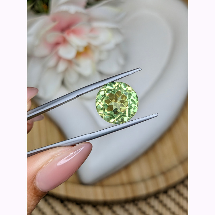 6.33 Ct. Yellowish Green Prasiolite from Brazil
