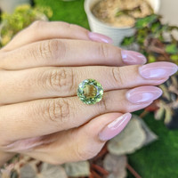 6.33 Ct. Yellowish Green Prasiolite from Brazil Life Style