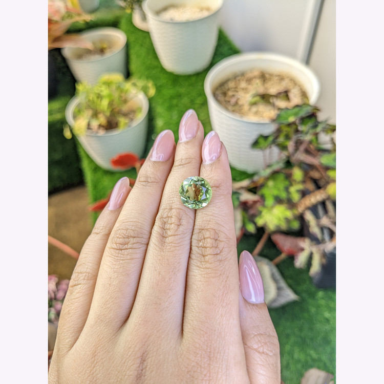 6.33 Ct. Yellowish Green Prasiolite from Brazil