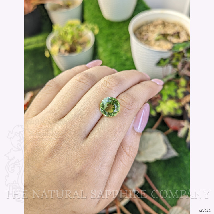 6.09 Ct. Yellowish Green Prasiolite from Brazil