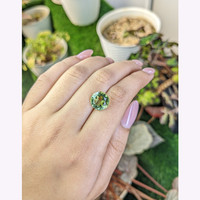5.10 Ct. Yellowish Green Prasiolite from Brazil Life Style