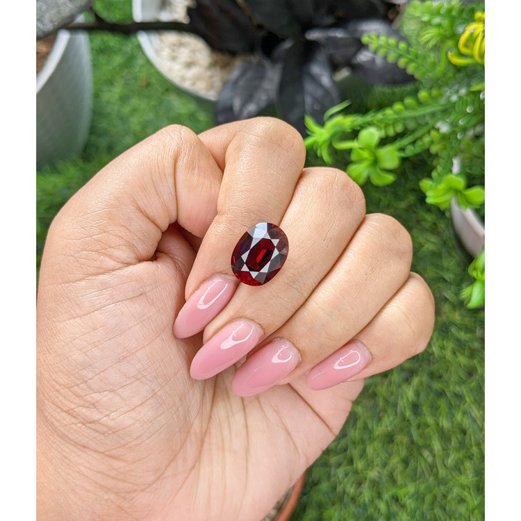 8.30 Ct. Purplish Red Garnet from Tanzania