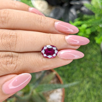 4.33 Ct. Purplish Pink Garnet from Tanzania Life Style