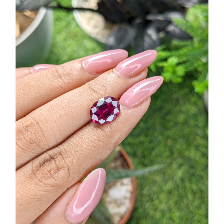 4.33 Ct. Purplish Pink Garnet from Tanzania