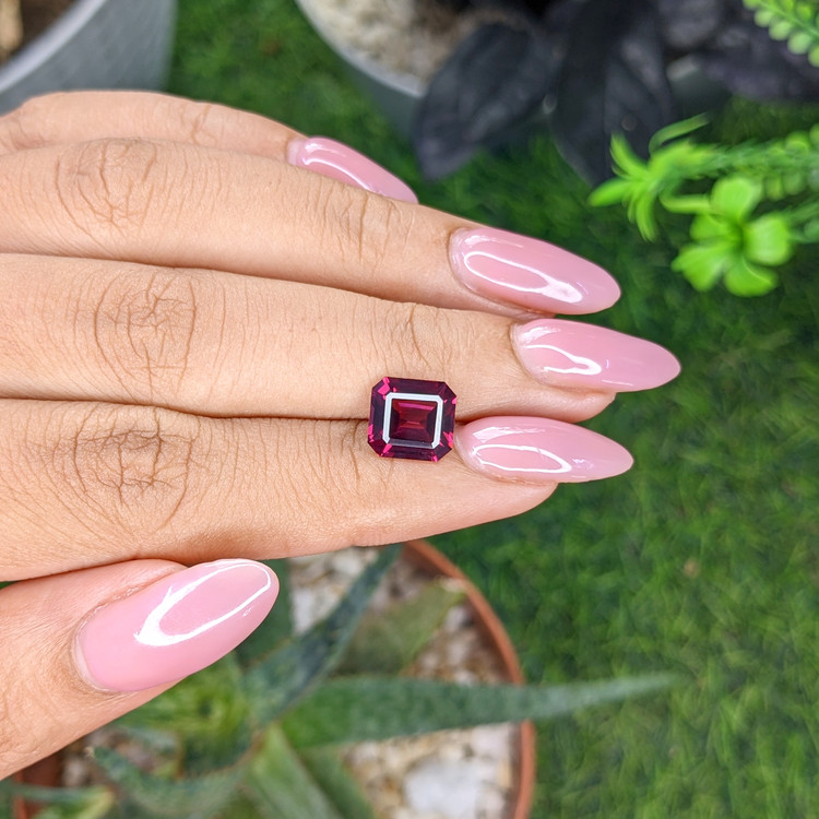 3.10 Ct. Purplish Red Garnet from Tanzania