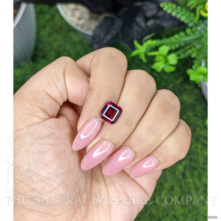 3.10 Ct. Purplish Red Garnet from Tanzania