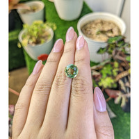 4.92 Ct. Yellowish Green Prasiolite from Brazil Life Style