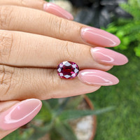 3.15 Ct. Purplish Pink Garnet from Tanzania Life Style