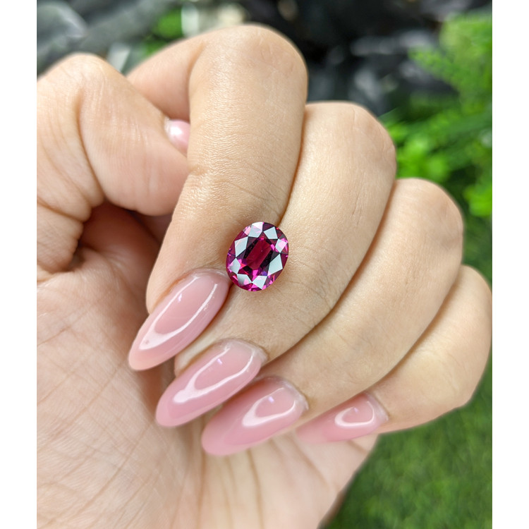 3.15 Ct. Purplish Pink Garnet from Tanzania