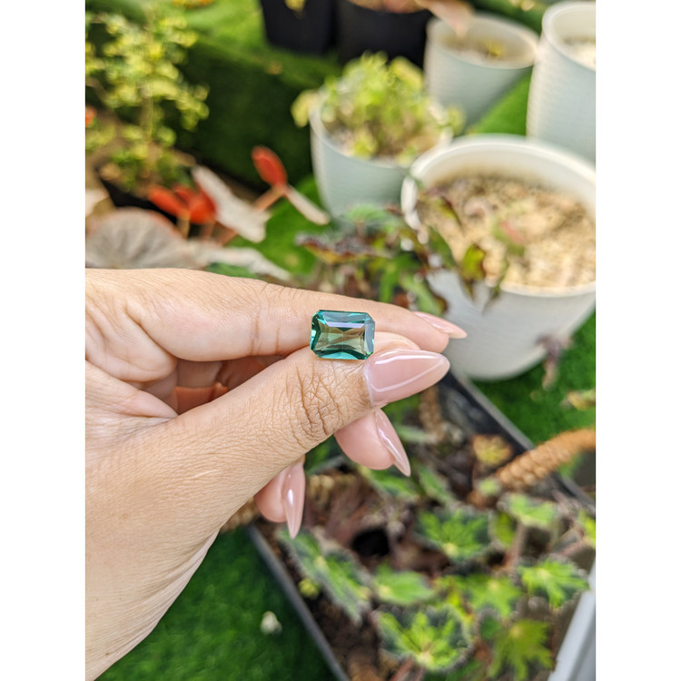 5.16 Ct. Bluish Green Prasiolite from Brazil