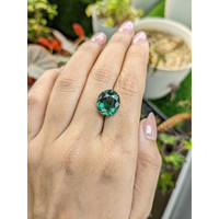 6.91 Ct. Bluish Green Prasiolite from Brazil Life Style