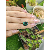 6.91 Ct. Bluish Green Prasiolite from Brazil Life Style