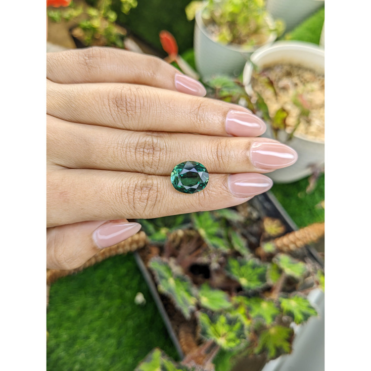 6.91 Ct. Bluish Green Prasiolite from Brazil
