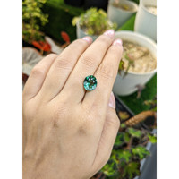 3.49 Ct. Bluish Green Prasiolite from Brazil Life Style