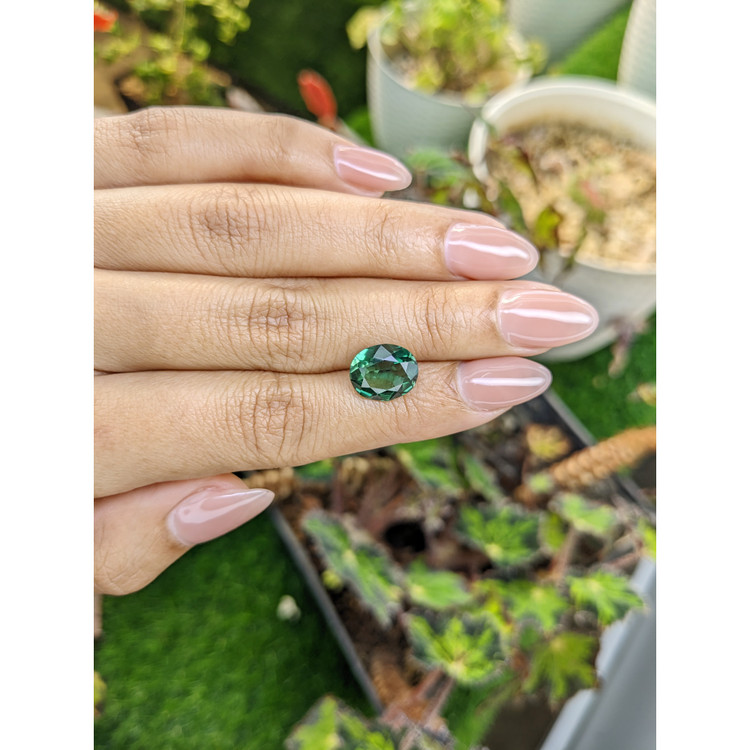 3.54 Ct. Bluish Green Prasiolite from Brazil