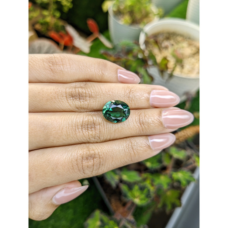 5.98 Ct. Bluish Green Prasiolite from Brazil