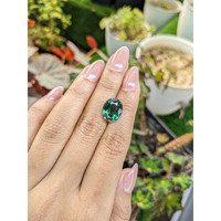 5.98 Ct. Bluish Green Prasiolite from Brazil Life Style