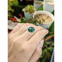 5.55 Ct. Bluish Green Prasiolite from Brazil Life Style